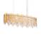 Chatter 10"H x 36"W 12-Light Crystal Linear Pendant in Gold Mirro