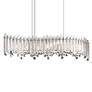 2_Chatter 8.5"H x 32.5"W 7-Lt Crystal Linear Pendant in Pol Stainle