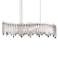 Chatter 8.5"H x 32.5"W 7-Lt Crystal Linear Pendant in Pol Stainle