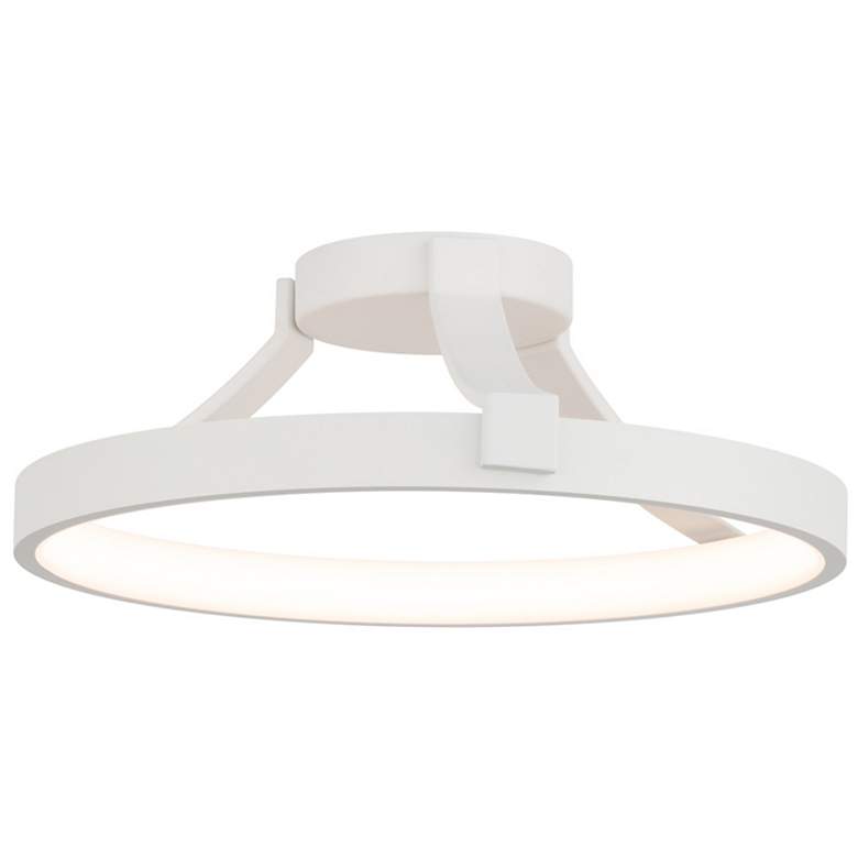 Image 2 Chaucer 5.63"H x 16"W 1-Light Semi-Flush Mount in White