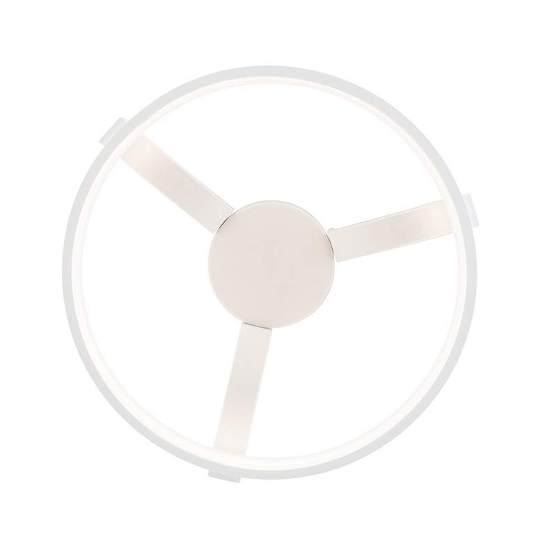 Image 3 Chaucer 5.63"H x 16"W 1-Light Semi-Flush Mount in White more views