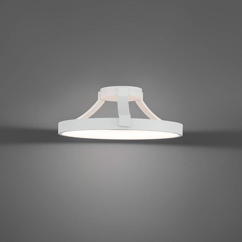 Image 4 Chaucer 5.63"H x 16"W 1-Light Semi-Flush Mount in White more views