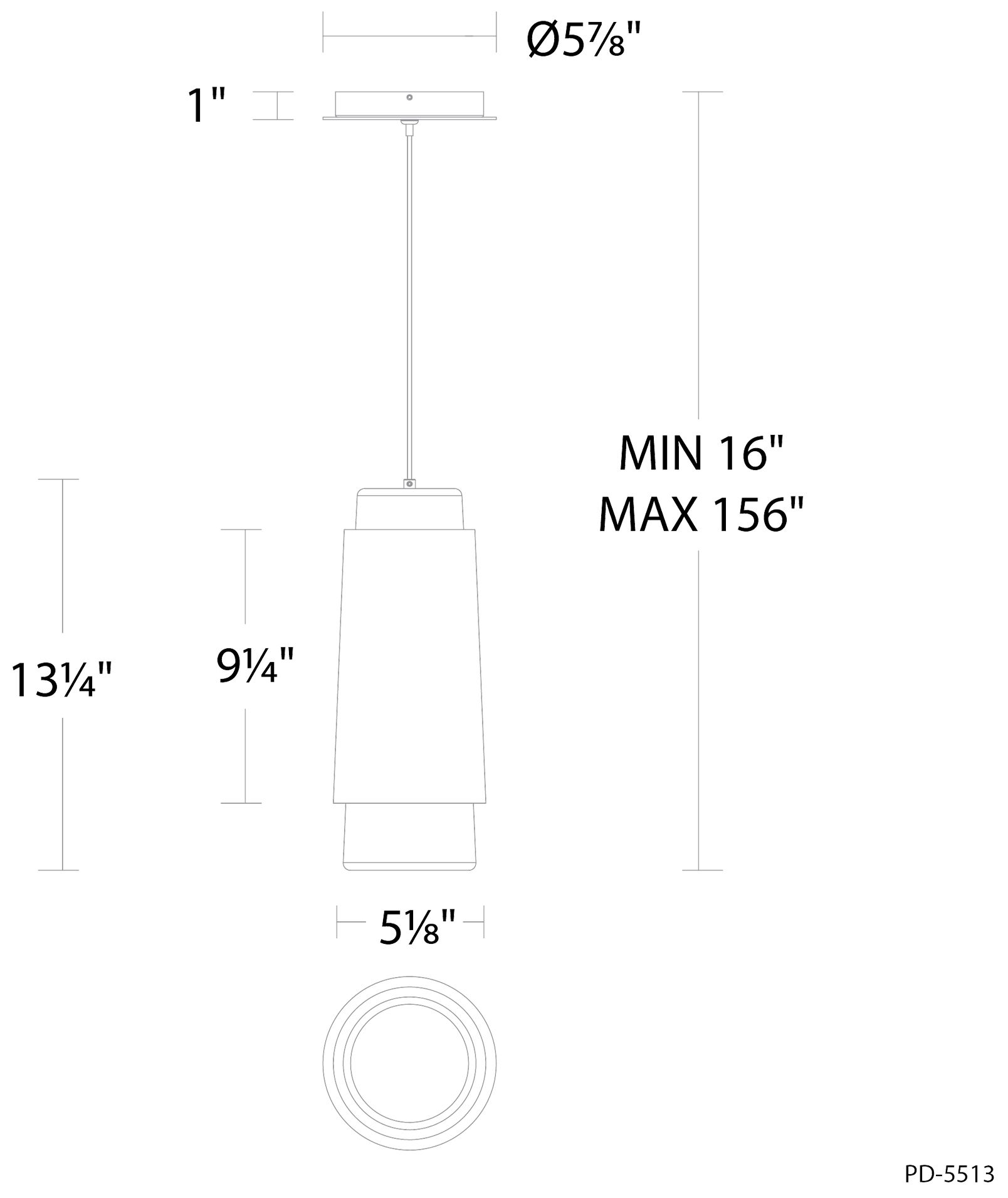 Image 6 Chauncey 13.25"H x 5.13"W 1-Light Mini-Pendant in WV more views