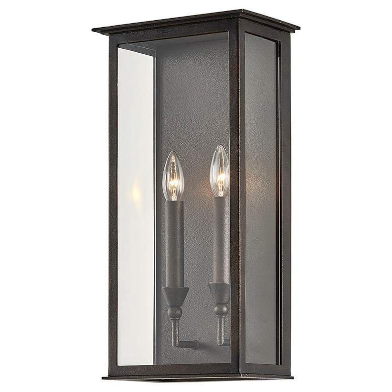 Image 1 Chauncey 19" High Vintage Bronze 2-Light Outdoor Wall Light