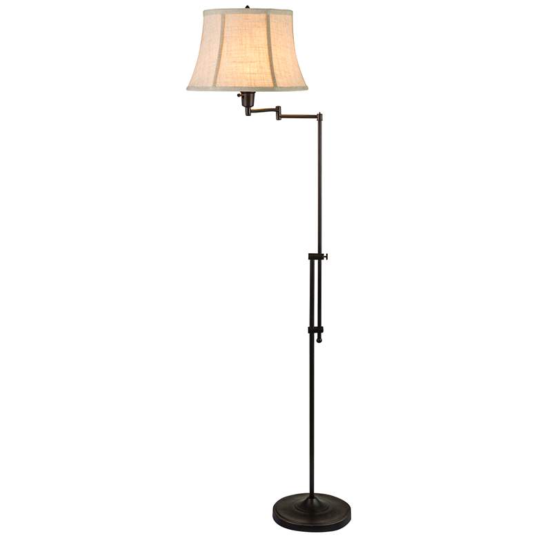 Image 1 Chaverra Bronze Adjustable Swing Arm Floor Lamp