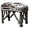 Chavi 22" Wide Chocolate and Milky White Velvet Bench