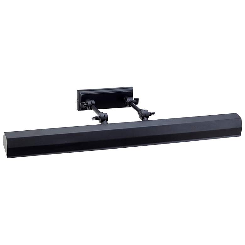 Image 1 Chawton 26" Wide Black Metal Adjustable Picture Light