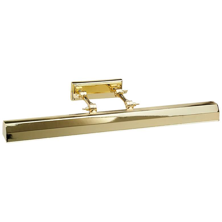 Image 1 Chawton 26"W Polished Brass Metal Adjustable Picture Light