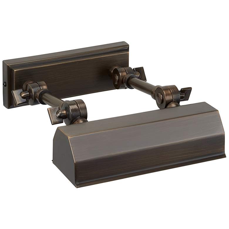 Image 1 Chawton 7" Wide Dark Bronze Metal Adjustable Picture Light