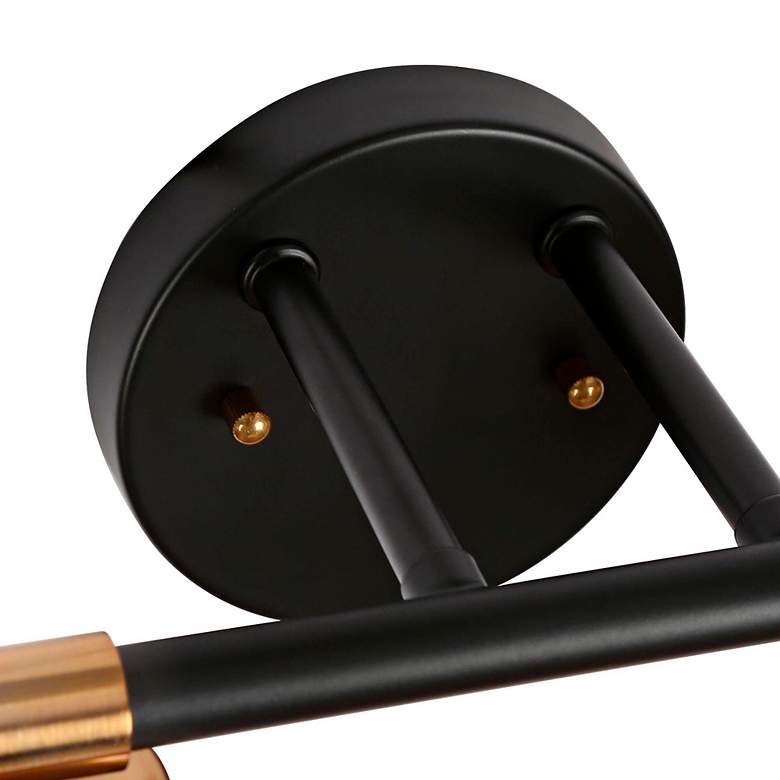 Image 5 Chayote 28 3/4"W Black and Brass 4-Light Vanity Bath Light more views