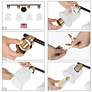5_Chayote 28 3/4"W Black and Brass 4-Light Vanity Bath Light more views