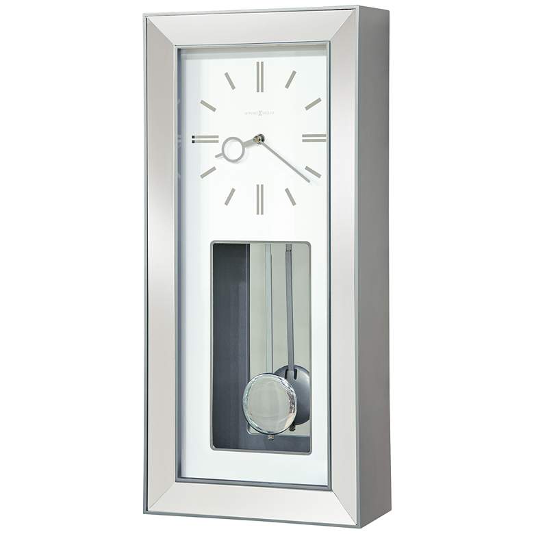 Image 1 Chaz 23" High Satin Westminster Chime Wall Clock