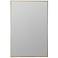 Chaz Glossy Gold Metal 24" x 36" Rectangular Wall Mirror