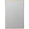 Chaz Glossy Gold Metal 24" x 36" Rectangular Wall Mirror