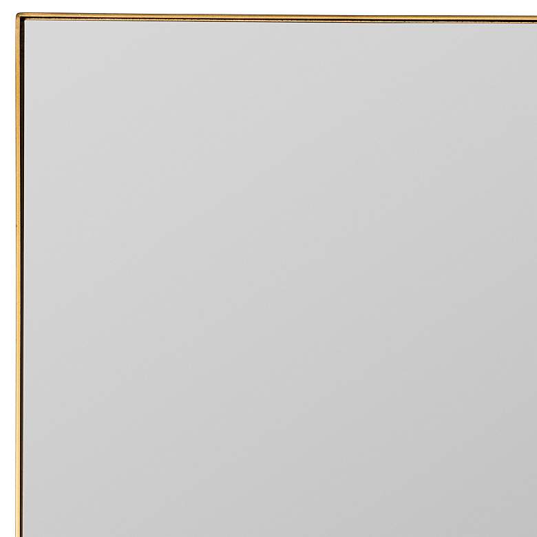 Image 3 Chaz Glossy Gold Metal 24 inch x 36 inch Rectangular Wall Mirror more views