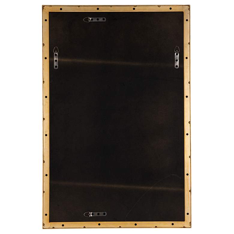 Image 4 Chaz Glossy Gold Metal 24 inch x 36 inch Rectangular Wall Mirror more views