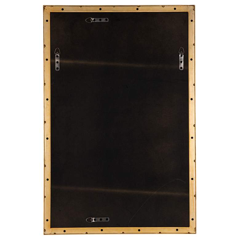 Image 4 Chaz Glossy Gold Metal 24" x 36" Rectangular Wall Mirror more views
