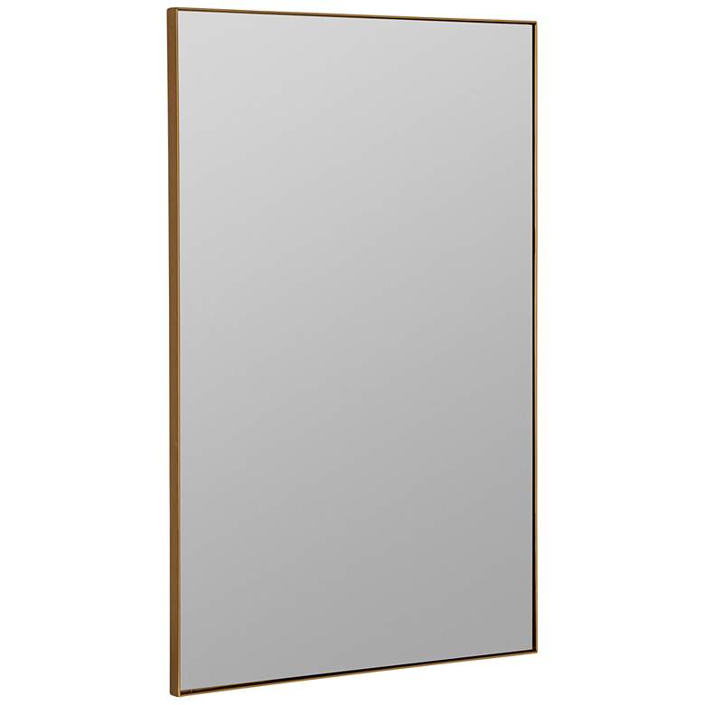 Image 5 Chaz Glossy Gold Metal 24" x 36" Rectangular Wall Mirror more views