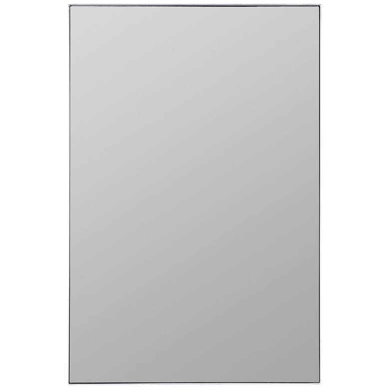 Image 2 Chaz Glossy Silver 23 3/4 inch x 36 inch Rectangular Wall Mirror