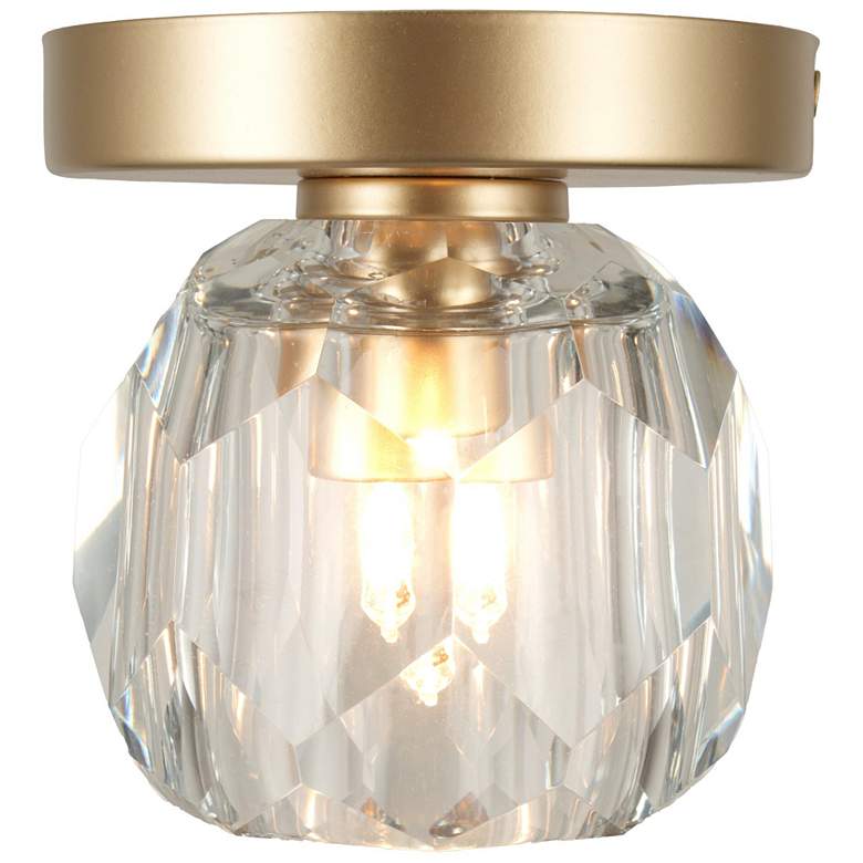 Image 1 Cheateau 4.3" Wide Brushed Gold Flush Mount
