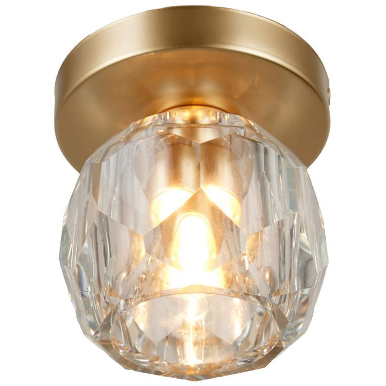 Image 3 Cheateau 4.3" Wide Brushed Gold Flush Mount more views