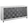 Checkerboard 67" Wide White and Gray 4-Door Storage Cabinet