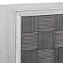 Checkerboard 67" Wide White and Gray 4-Door Storage Cabinet in scene