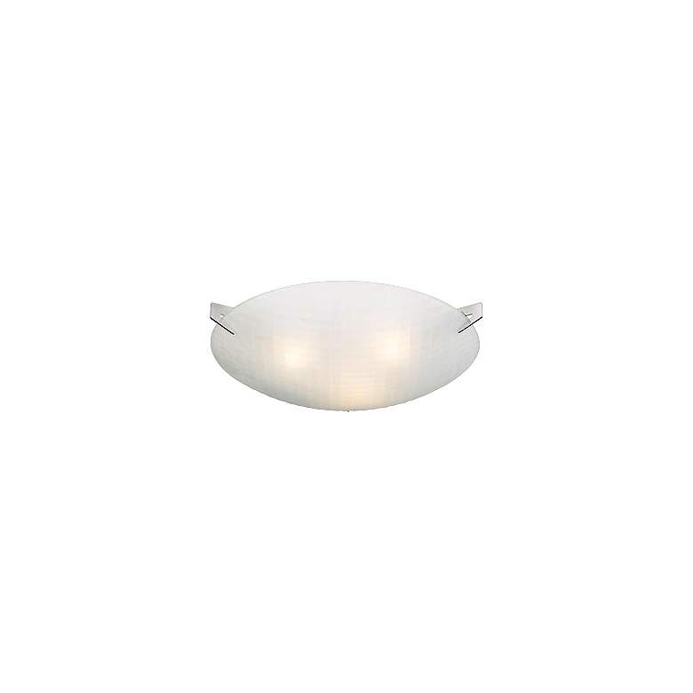 Image 1 Checkered Acid Frost Glass 17 inch Wide Ceiling Light Fixture
