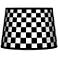 Checkered Black Tapered Lamp Shade 10x12x8 (Spider)