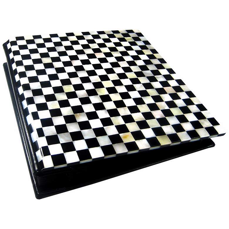Image 1 Checkered Mother of Pearl 5x7 Photo Album