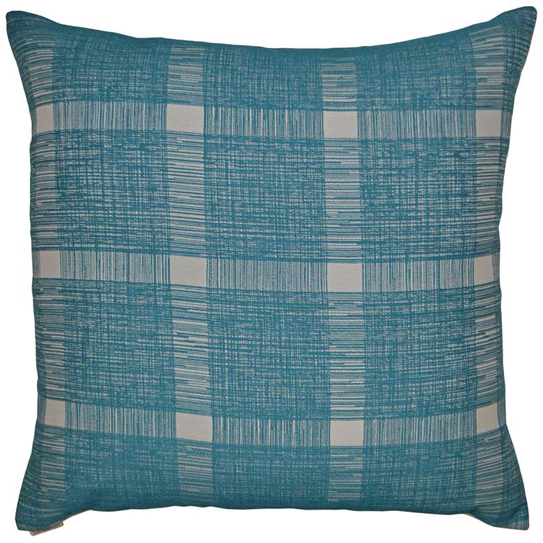 Image 1 Checkmate Turquoise 22 inch Square Decorative Throw Pillow