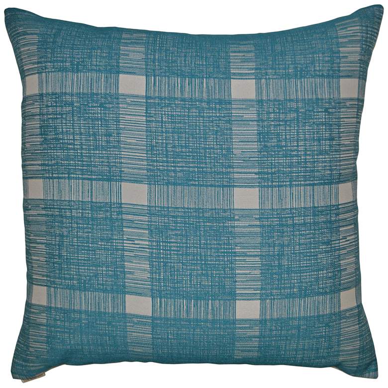 Image 1 Checkmate Turquoise 22" Square Decorative Throw Pillow