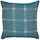 Checkmate Turquoise Square Decorative Throw Pillow