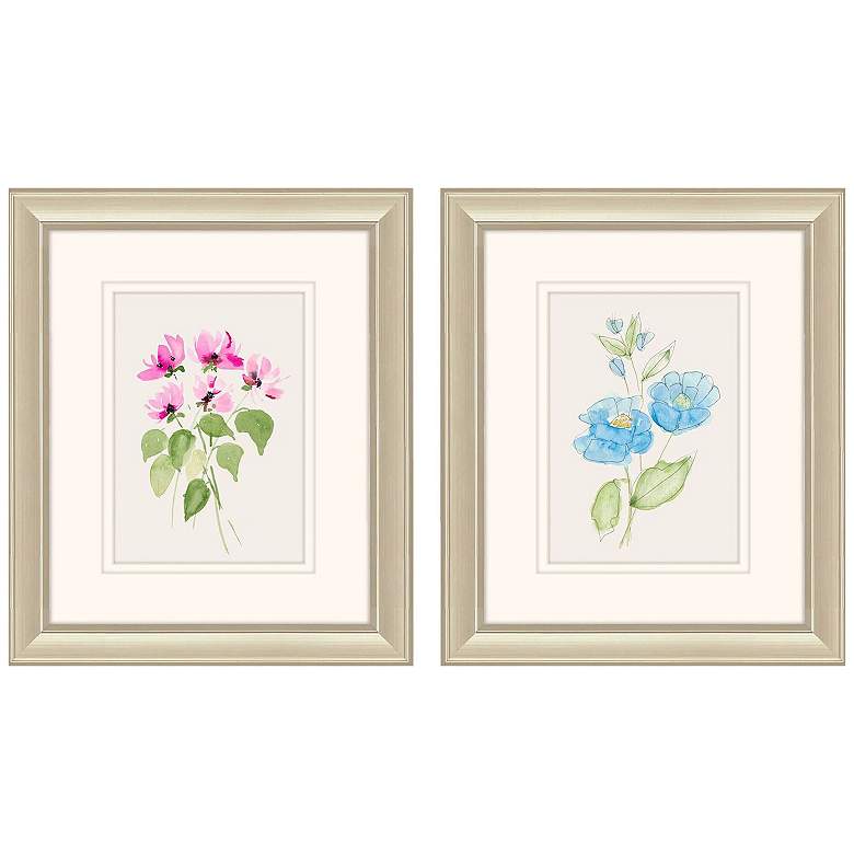 Image 1 Cheerful I 10"W x 12"H Framed Art Set of 2