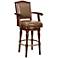 Cheers 30 1/2" Brown Faux Leather Swivel Bar Stool