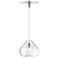Cheers 5" Wide Clear Glass Nickel LED Monorail Mini Pendant