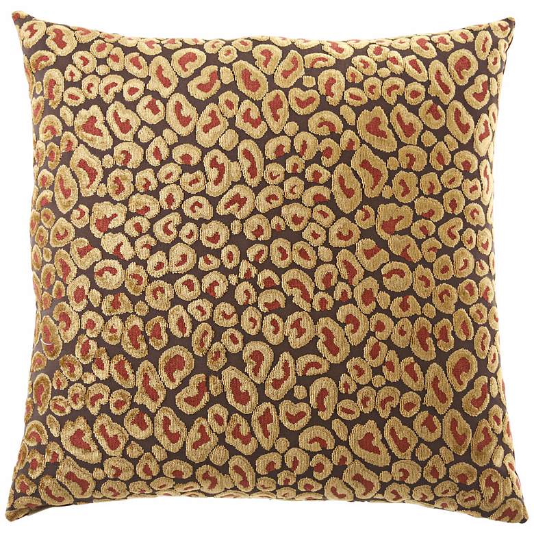 Image 1 Cheetah Ruby 20 inch Square Decorative Pillow