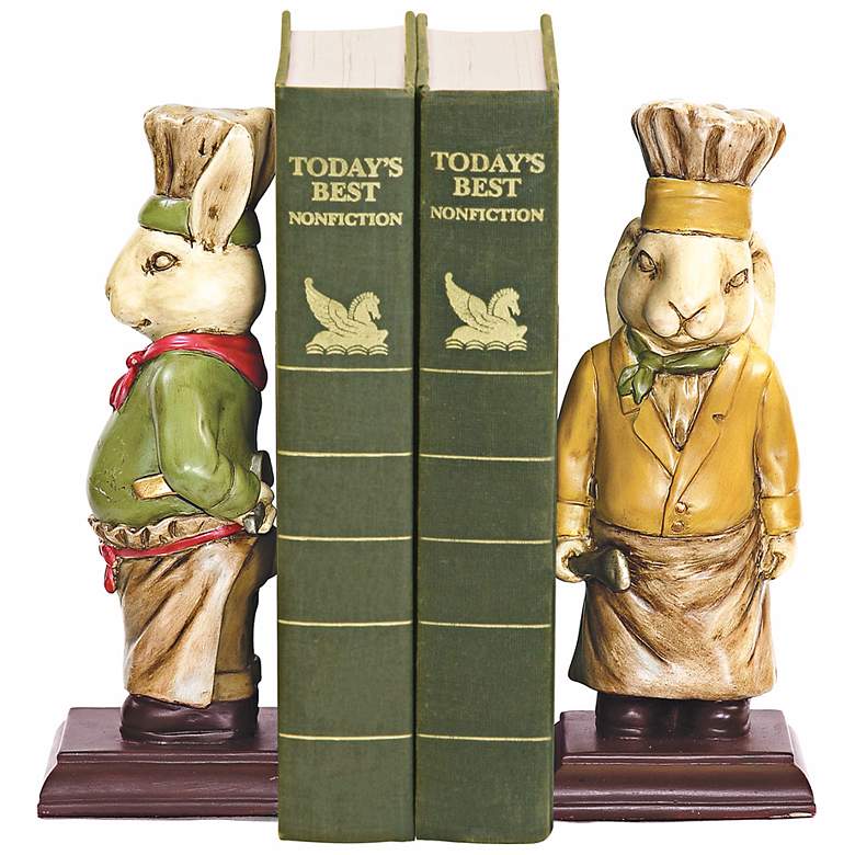 Image 1 Chef Bunny Bookends Set