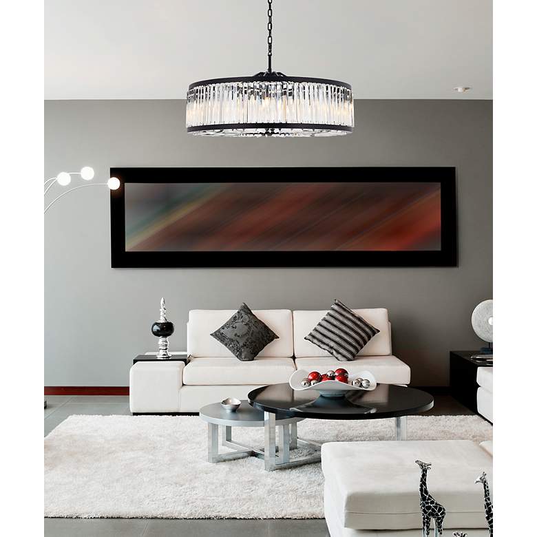 Image 3 Chelsea 10 Light Matte Black Chandelier Clear more views