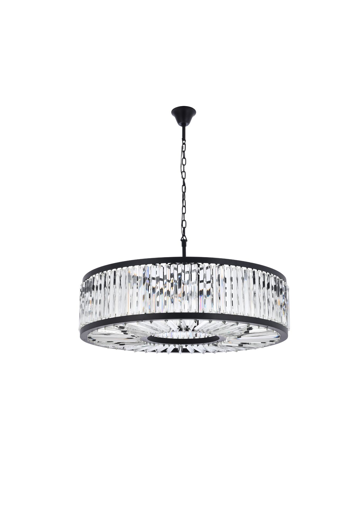 Chelsea 10 Light Matte Black Chandelier Clear