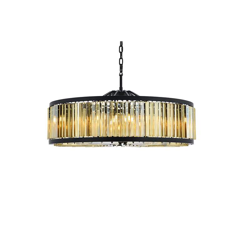 Image 4 Chelsea 10 Light Matte Black Chandelier Golden Teak more views