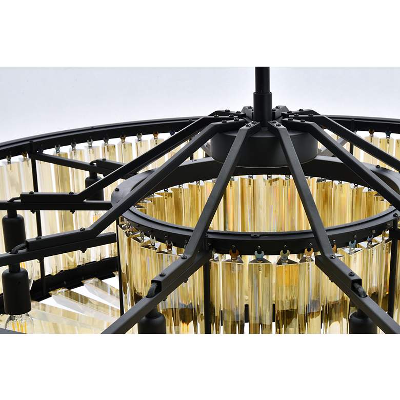 Image 6 Chelsea 10 Light Matte Black Chandelier Golden Teak more views