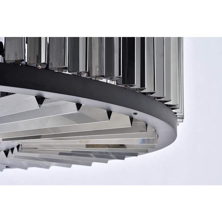 Image 5 Chelsea 10 Light Matte Black Chandelier Silver Shade (Grey) more views