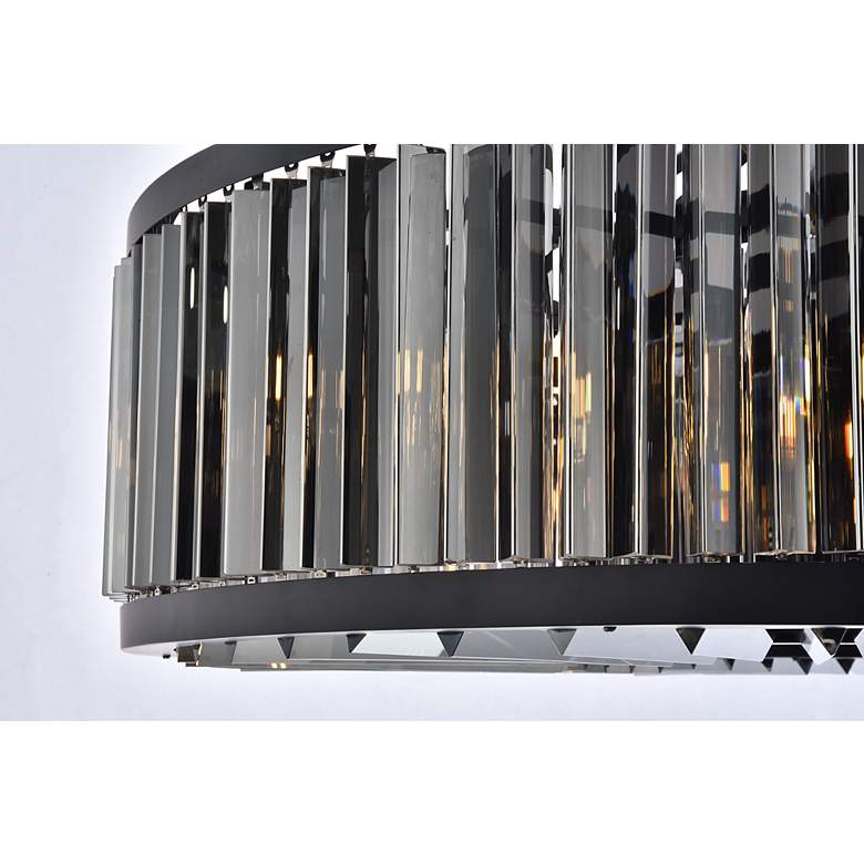 Image 7 Chelsea 10 Light Matte Black Chandelier Silver Shade (Grey) more views
