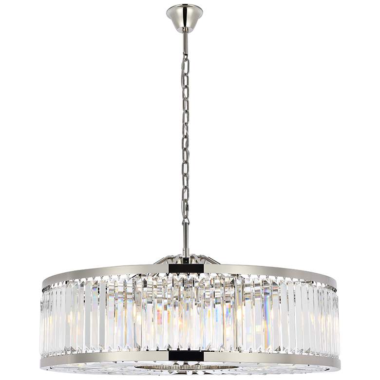 Image 2 Chelsea 10 Light Polished Nickel Chandelier Clear