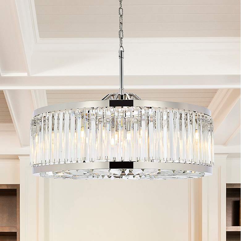 Image 1 Chelsea 10 Light Polished Nickel Chandelier Clear