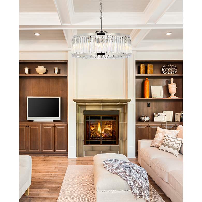 Image 3 Chelsea 10 Light Polished Nickel Chandelier Clear more views