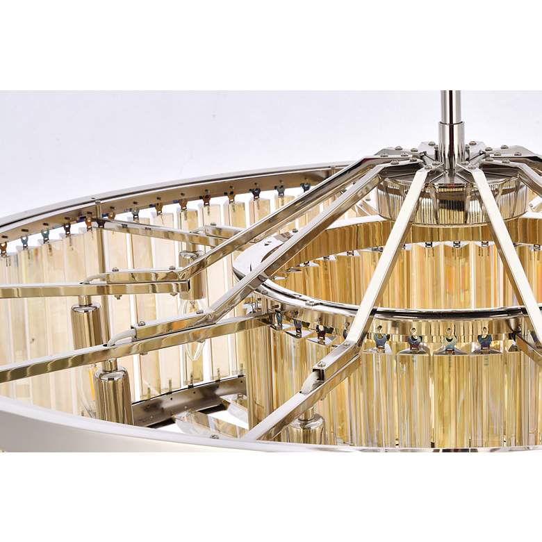 Image 6 Chelsea 10 Light Polished Nickel Chandelier Golden Teak more views