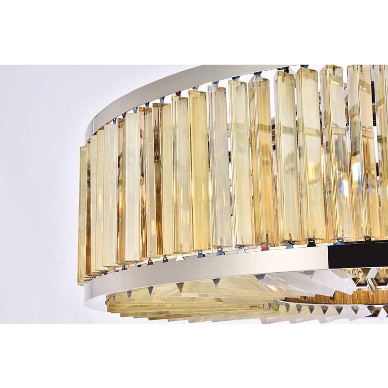 Image 7 Chelsea 10 Light Polished Nickel Chandelier Golden Teak more views