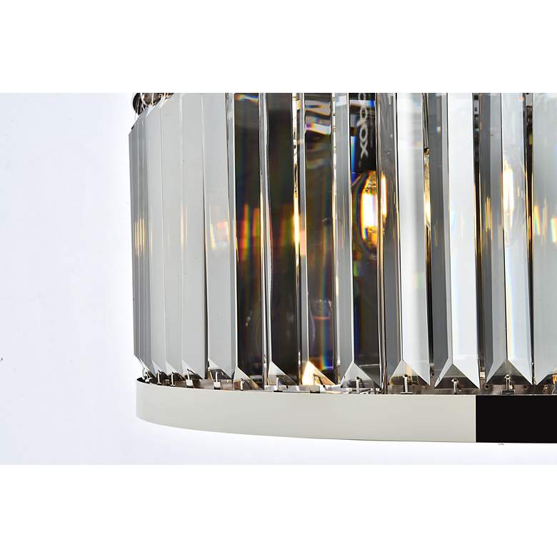 Image 7 Chelsea 10 Light Polished Nickel Chandelier Silver Shade (Grey) more views